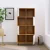 Hexa Engineered Wood Bookshelf Multipurpose Storage Rack in Giant Wood and Frosty White
