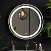 Aluminium LED Circle Decorative wall mirror by elegant arts and frames (Mirror size 600 mm)