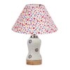 Devansh Conical Multi Cotton Shade Lamp With Wood & Mosaic Glass Base For Decoration/Office/Home/Gifting/Study For Decoration/Office/Home/Gifting/Study -(10X10X14.5) Inches -A