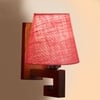 Devansh Solid Wood Electric Wall Light in Pink Colour with Pink Shade Count of 1 Light