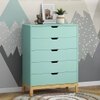 Calla Chest of Five Drawers Finish- Mint Green