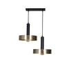 Giada 2 Light Matte Black and Brass Hanging Light
