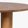 Andaman Baratang Solid Wood Four Seater Round Dining Table in Brown Colour