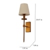 Eliante Cloth Shade Wall Lights Mild Steel & Fabric Material Antique & White Finish