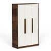 Maltein 3 Door Engineered Wood Wardrobe In Brown Maple & White Finish