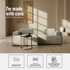 Sophisticated Wood Right Aligned 2-Seater With Upholstery Non Storage Sofa In White Colour