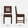 Elian Solid Wood Dining Chair in Provincial Teak Finish - Set of 2