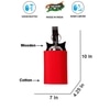 Devansh Solid Wood Electric Wall Light in Brown Colour with Red Shade Count of 1 Light