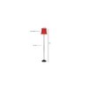 Dilan Red Fabric Floor Lamp with Black Iron Base