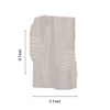 Handmade Wool Silk Shaped Rug Modern Wave Beige 5 x 8 Feet Carpet