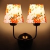 Devansh Metal Electric Wall Light in Gold Colour with Multi Shade Count of 2 Lights