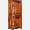 Sheesham Wood 1 Door Wardrobe In Honey Oak Finish