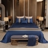 Stoa Paris Super King Bedsheet  Bedsheet, Mystique Blue Champagne