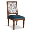 Globally Indian Sheesham Wood Turning Leg 8 Seater Dining Table Set With 8 Solid Wood Upholstered Chairs �  In Blue Color