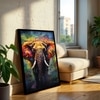 The Castle Decor Elephant Wall Art Framed Painting 20x30 Inch