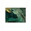 Truss Green Gold Toned Pieces Abstract Canvas Wall Canvas Wall Prints Set of 3 Multicolor Matte