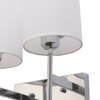 Eliante Cloth Shade Wall Lights Mild Steel & Glass Material Chrome & White Finish