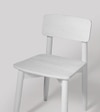 Rota Solid Wood Dining Chair in White Colour