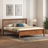 Raynor Solid Wood King Size Bed Without Storage (Amber Walnut Finish)