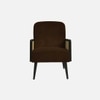 Haden Solid Wood Accent Chair in Brown Colour