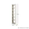Hexa Engineered Wood Bookshelf Multipurpose Storage Rack in Frosty White Colour