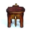 Desert Art Wooden Handpainted Copper Elephant Stool 8 Inch