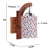 Devansh Solid Wood Electric Wall Light in Brown Colour with Multi Shade Count of 1 Light