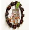 Desert Art Metal Handpainted Lord Krishna Wall Hanging in White Colour