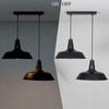 Eleora 2 Light Matt Black Metal Pendant Light