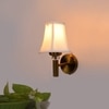 Devansh Gold Wall Mounted Lamp With Off-White Cotton Shade