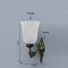 Devansh Metal Electric Wall Light in Antique gold Colour with White Shade Count of 1 Light
