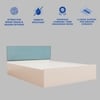 Samadhi Engineered Wood Queen  Size Bed With Hydraulic Storage (Melamine Finish, White Colour)