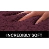 Jayla Purple Solid Natural Fiber 24x16 inches Anti-Skid Bath Mat