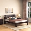 Stockholm Bed (Solid Wood) (Mahogany Finish, Queen Bed Siz, Box Storage)