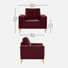 Nency Velvet 1 seater Sofa Maroon