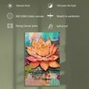 Abstract Digital Lotus Flower Canvas Wall Art 22 x 34 Inch