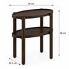 Pearl Sheesham Wood Side Table in Walnut Finish