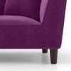 Janet 2 Seater Fabric Loveseat In Plumy Purple Velvet Colour
