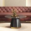 Odin Round Solid Wood Coffee Table In Mocha Walnut Finish