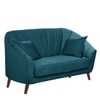 Nilo Velvet 2 Seater Sofa Teal in Blue Colour