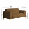 Veniza Velvet 2 Seater Sofa In Brown Colour