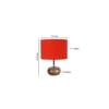 Blakely Orange cotton & solid wood table lamp