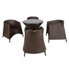 Cairns Wicker Table And Chair Set In Brown Dual Tone Finish