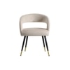 Bentlee Metal Accent Chair in Beige Colour