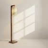 Elementary Beige Jute Floor Lamp with Beige Jute Base