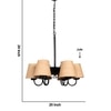 Devansh Black Wall Mounted Lamp With Off-White Cotton Shade