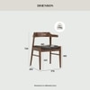 Scandinavian Boden Dining Chair Walnut Finish