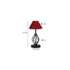 Adelaide Maroon Jute Table lamp with Iron Base