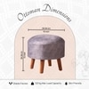 Brick Grey Faux Leather Ottoman Set Of 2