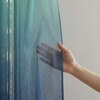Stoa Paris Sheer Ombre Printed Door Curtain, Aesthetic Curtain with  Light Filtering Balcony,  Set of 1 Parda, DawnÆs Dream - Teal